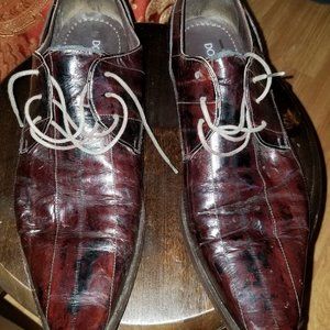 Dolce and Gabbana Dark Burgundy Leather Shoes